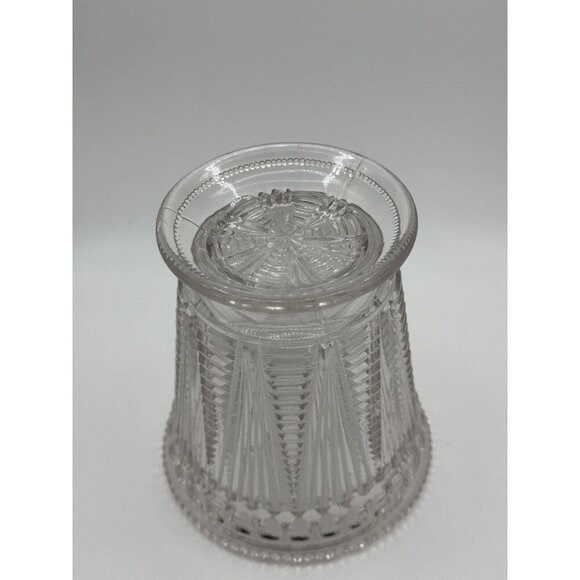 Antique EAPG 1897 McKee Adonis/Washboard/Pleat & Tuck Covered Sugar Bowl - Picture 6 of 16